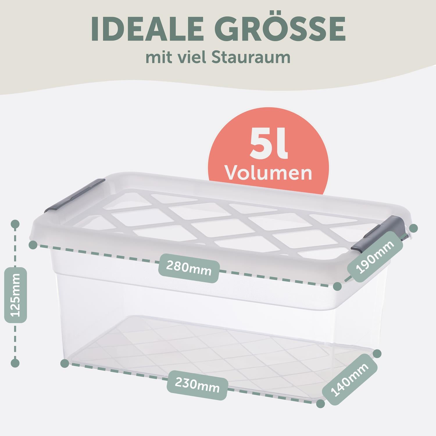 AUFBEWAHRUNGSBOX Magni mit Verschlussclips