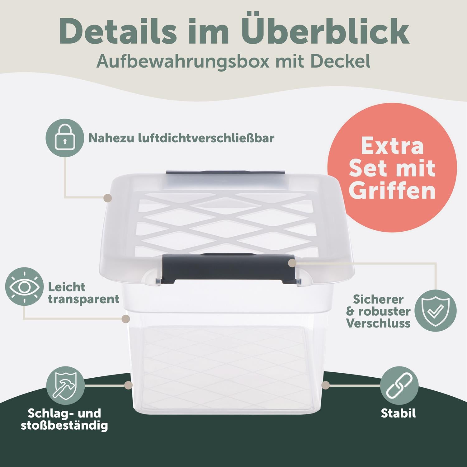 AUFBEWAHRUNGSBOX Magni mit Verschlussclips