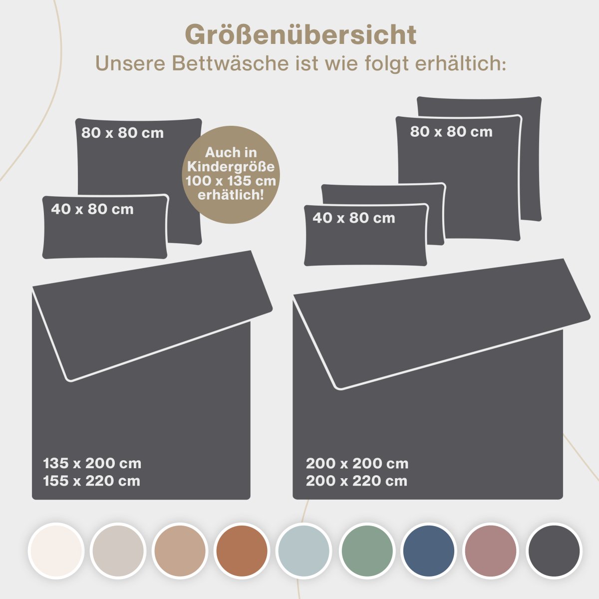 Musselin BETTWÄSCHE Vili aus Baumwolle, Oeko-Tex Zertifiziert