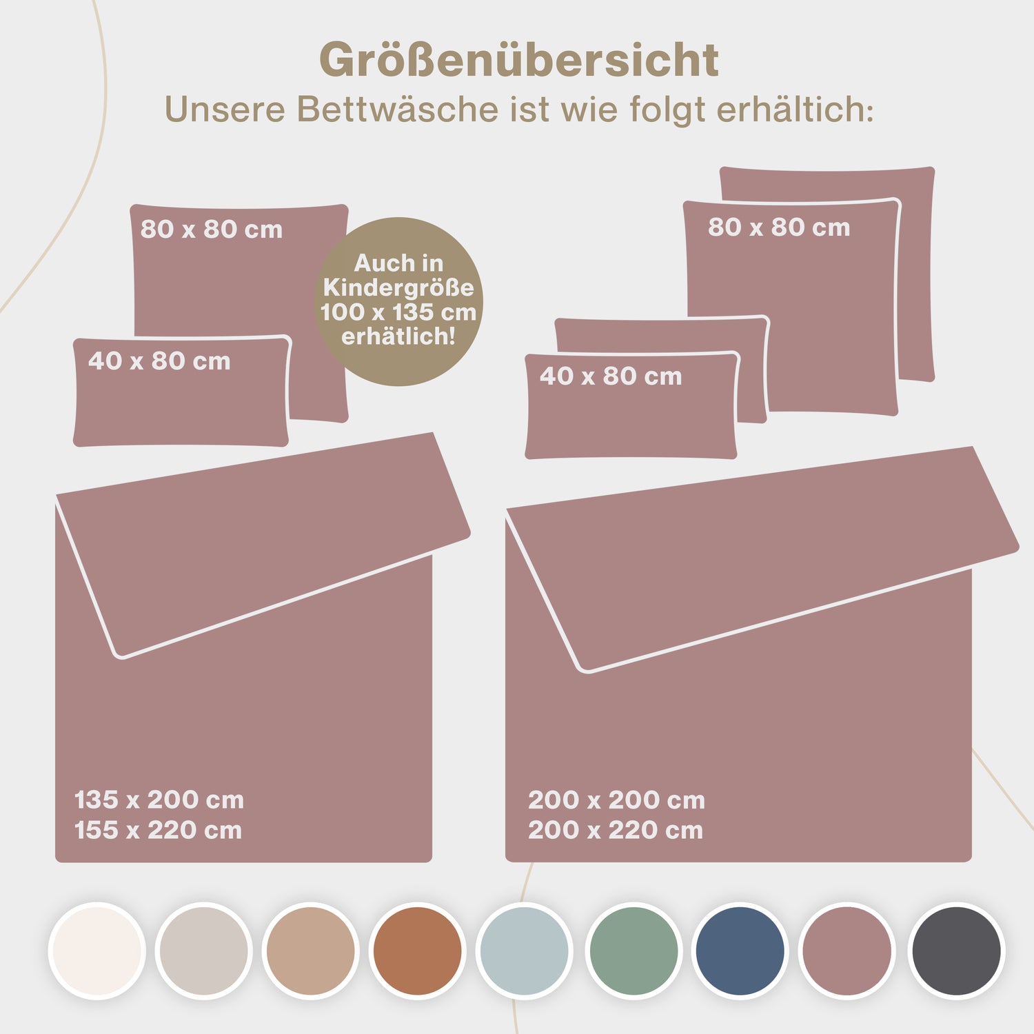 Musselin BETTWÄSCHE Vili aus Baumwolle, Oeko-Tex Zertifiziert