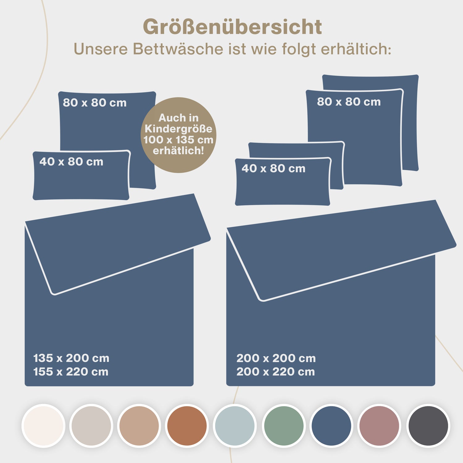 Musselin BETTWÄSCHE Vili aus Baumwolle, Oeko-Tex Zertifiziert