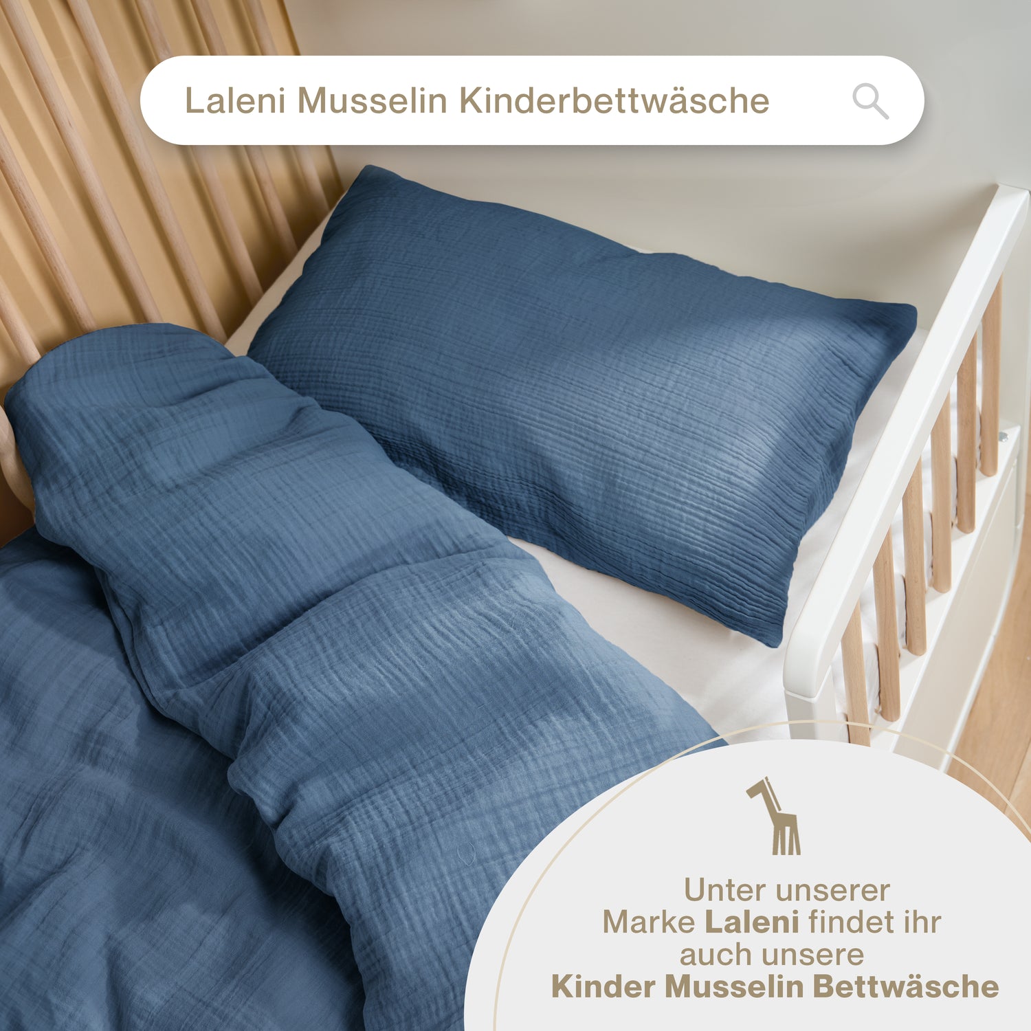 Musselin BETTWÄSCHE Vili aus Baumwolle, Oeko-Tex Zertifiziert