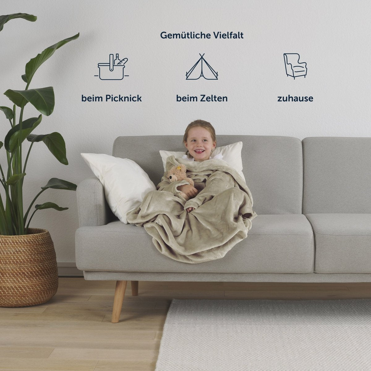 Ärmeldecke Kinder 90x105cm - OEKO-TEX zertifiziert-