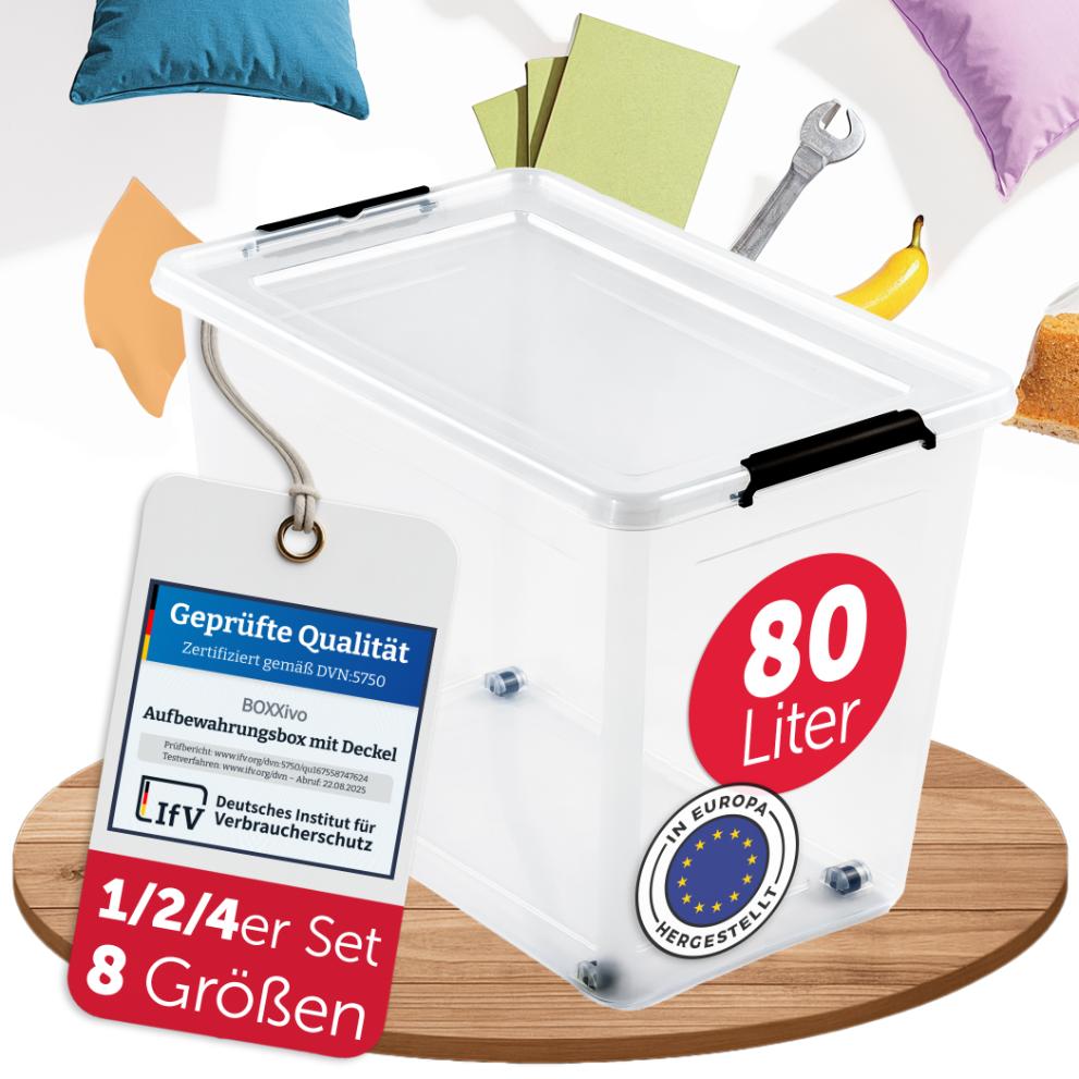AUFBEWAHRUNGSBOXEN OLLE mit Deckel - Stapelbar & Robust - BPA - Frei & Lebensmittelecht -