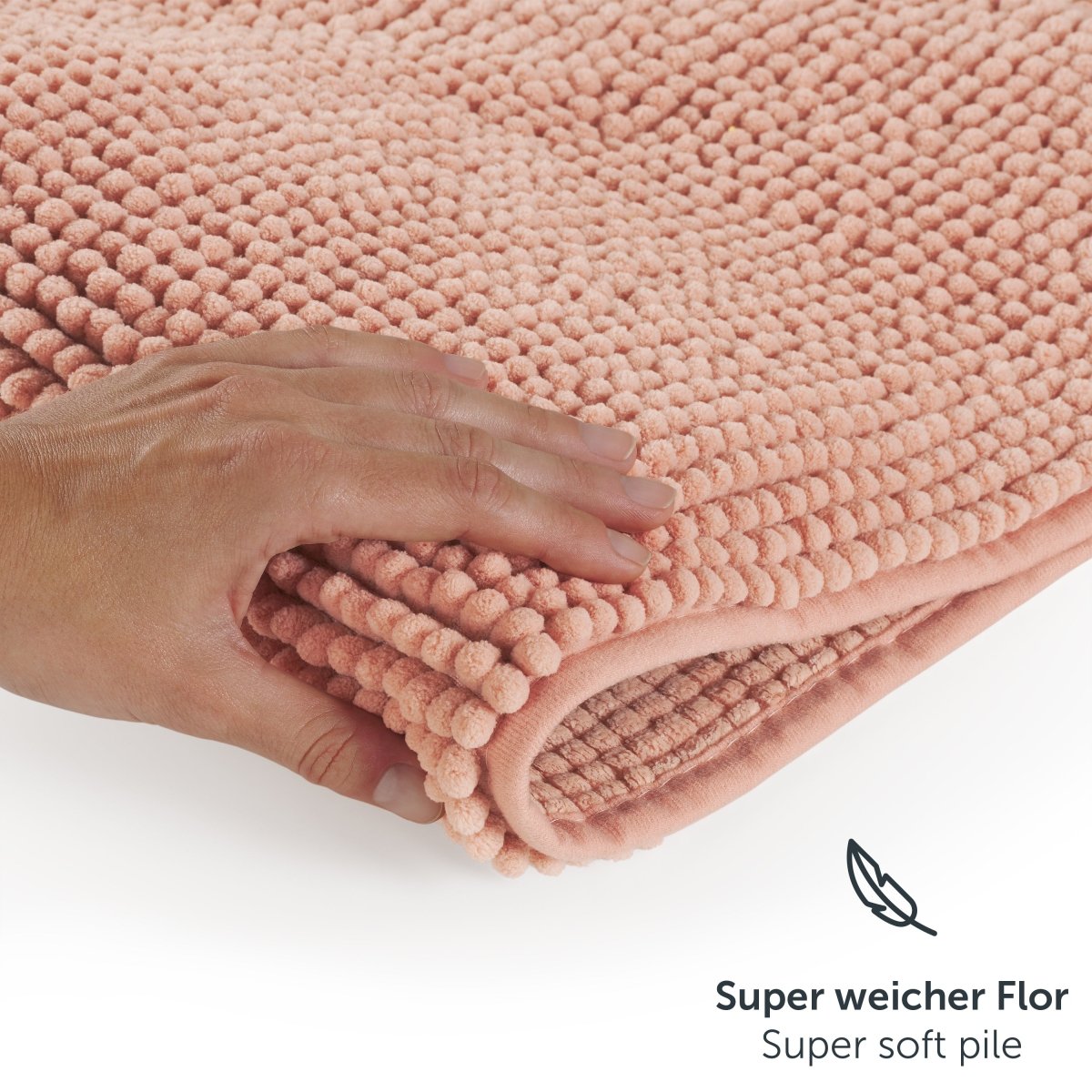 BADEMATTE Chenille rutschfest -