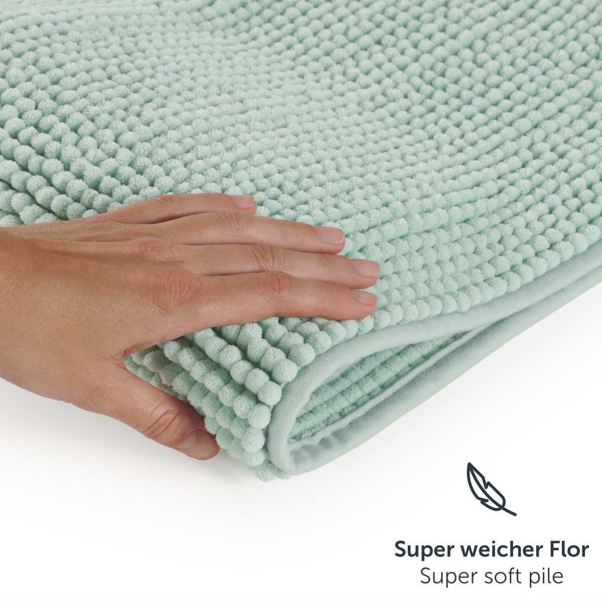 BADEMATTE Chenille rutschfest -