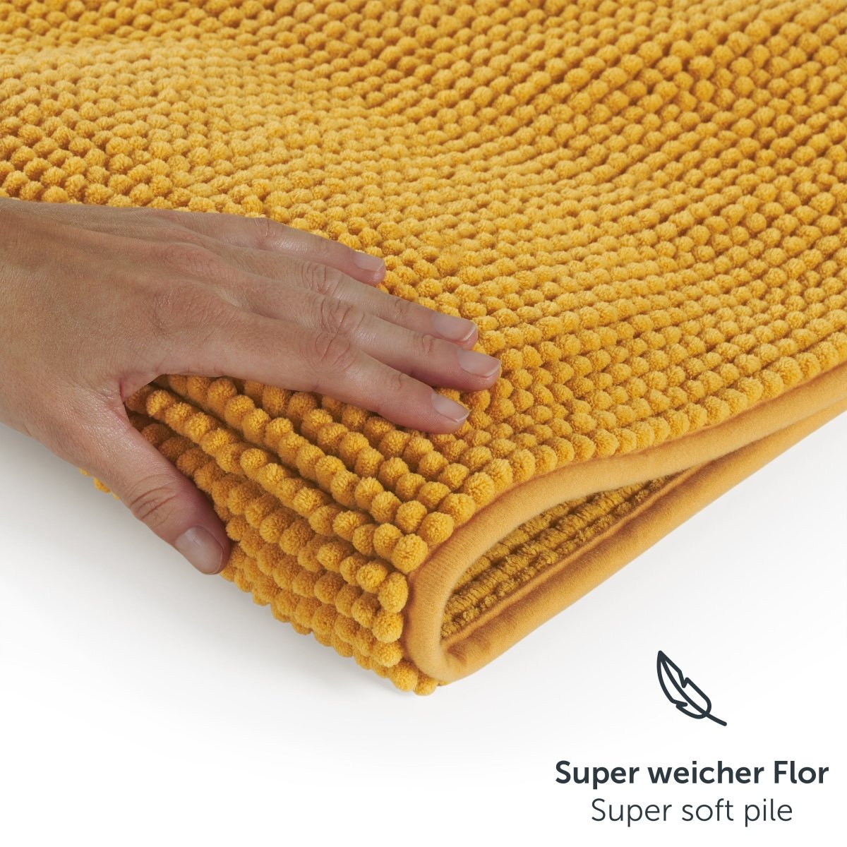 BADEMATTE Chenille rutschfest -