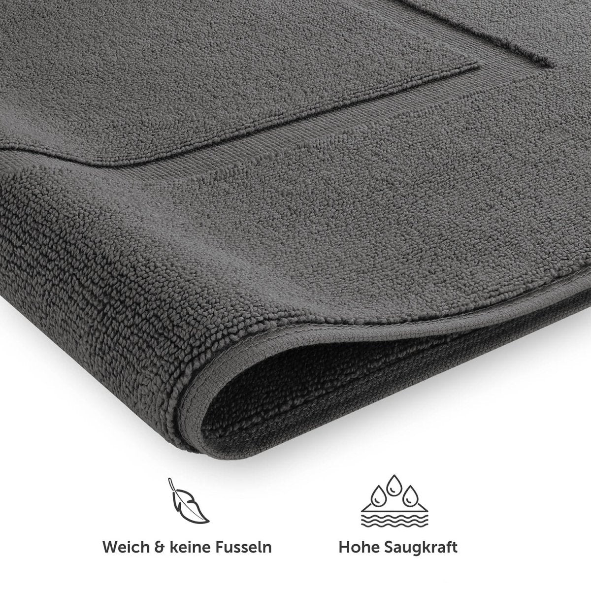 Badvorleger Terry 50x80 cm im 2er Set - 100% Baumwolle-