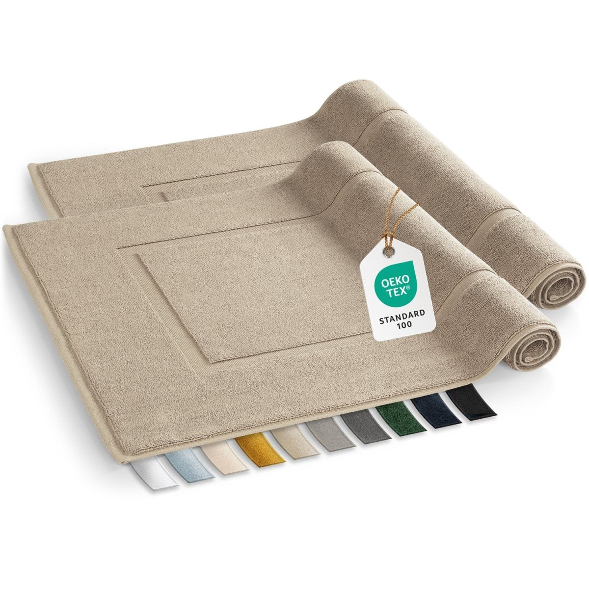 Badvorleger Terry 50x80 cm im 2er Set - 100% Baumwolle-