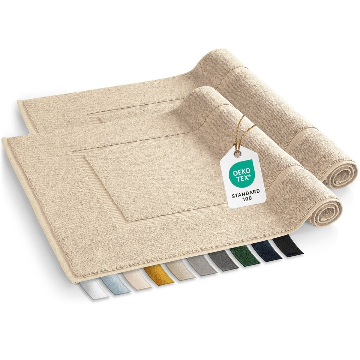 Badvorleger Terry 50x80 cm im 2er Set - 100% Baumwolle-