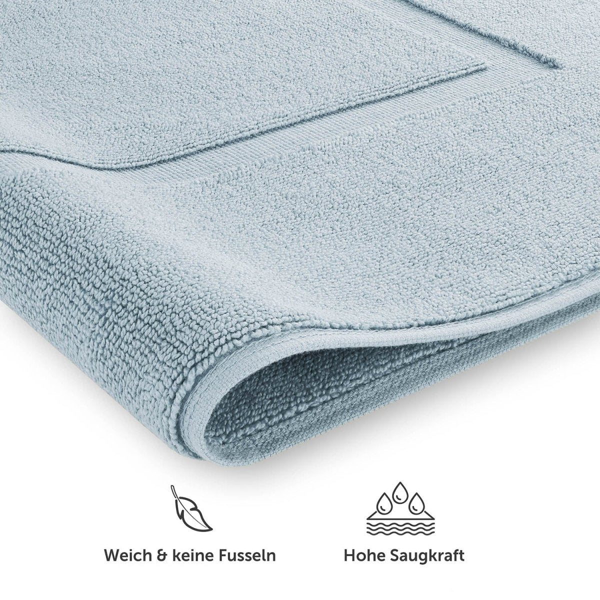 Badvorleger Terry 50x80 cm im 2er Set - 100% Baumwolle-