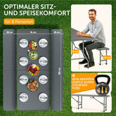 BIERZELTGARNITUR 3er Set - Klappbar für 8 Personen - 2X Bierbank + 1x Biertisch -