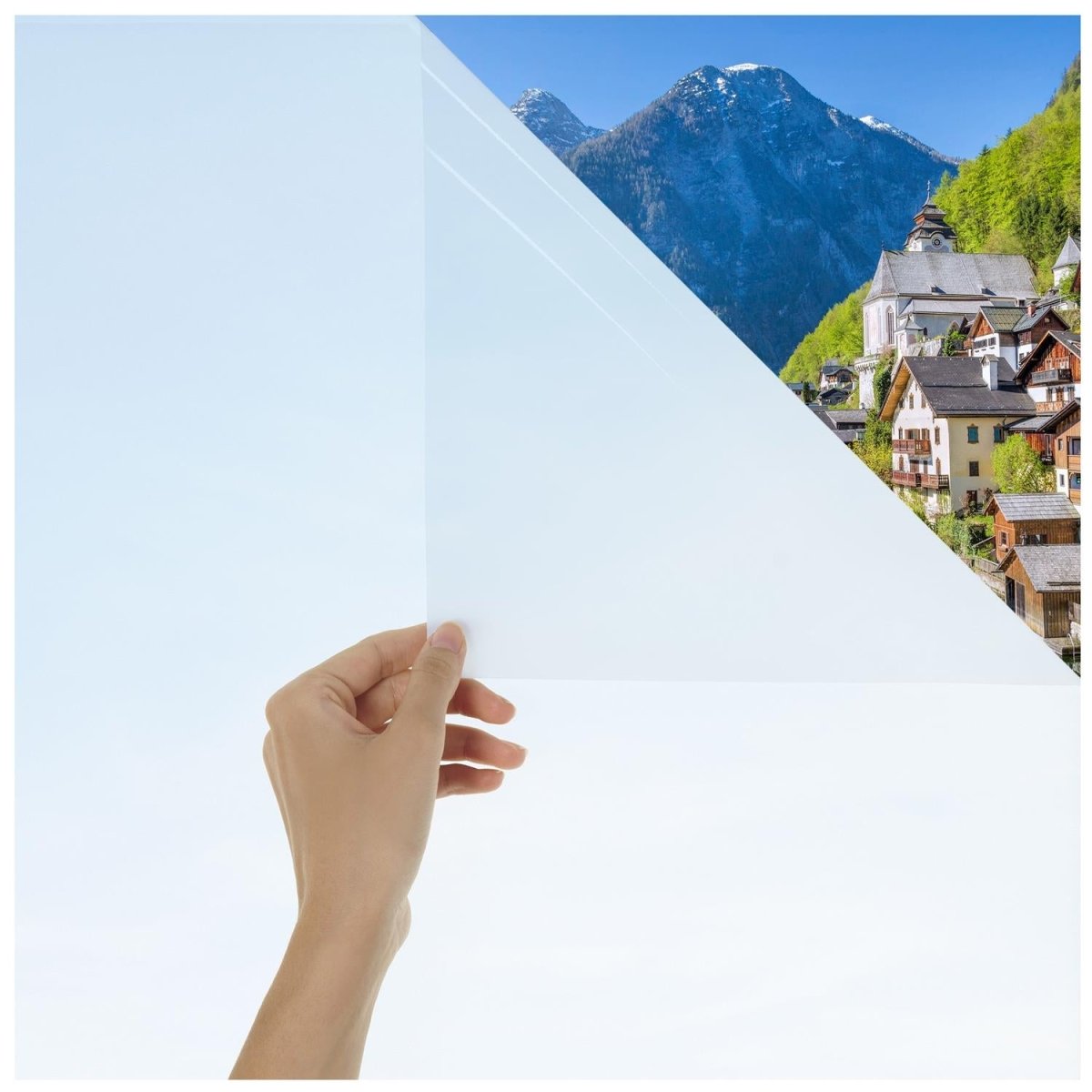 FENSTERFOLIE Strandmon mit Milchglas - Effekt -