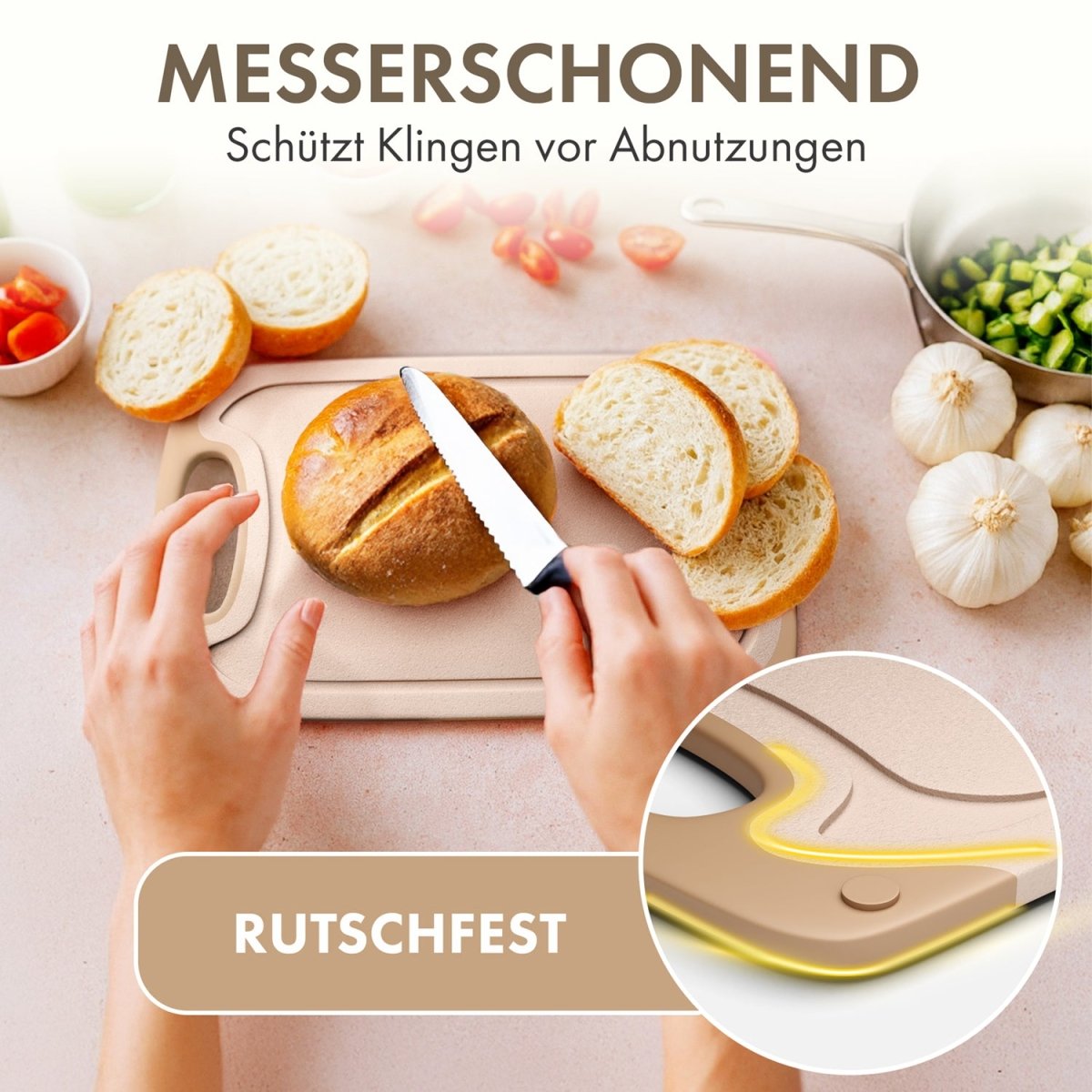 FRÜHSTÜCKSBRETTCHEN 25x15cm aus Kunststoff -