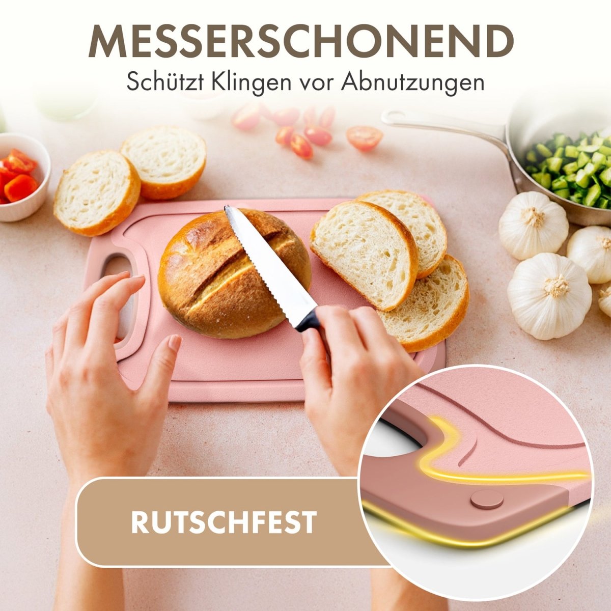 FRÜHSTÜCKSBRETTCHEN 25x15cm aus Kunststoff -