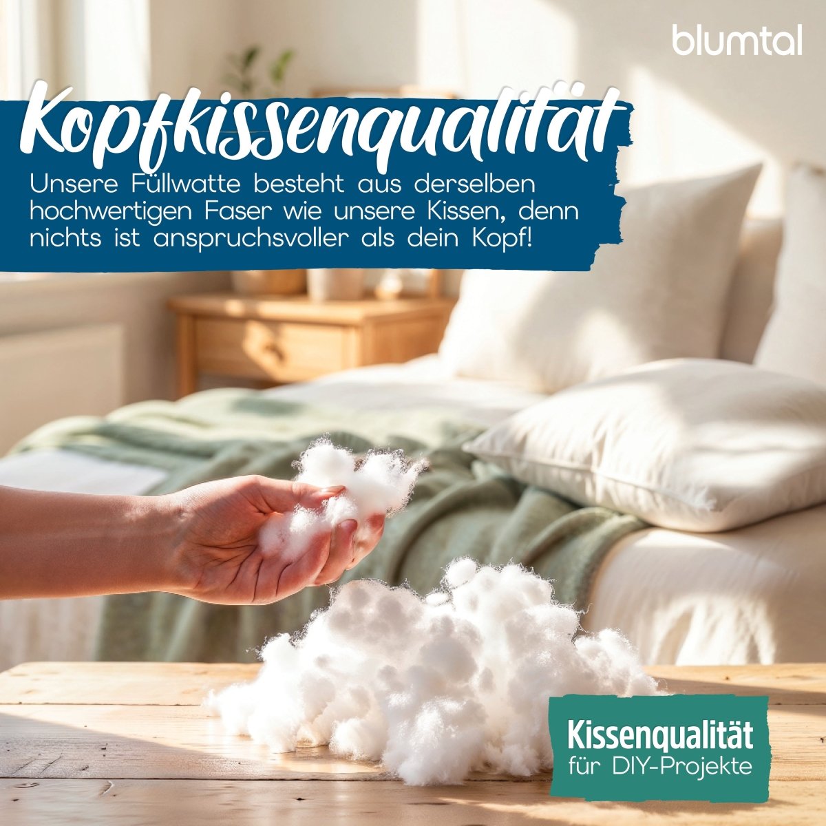 FÜLLWATTE zum Befüllen & Basteln im Beutel mit Verschluss-