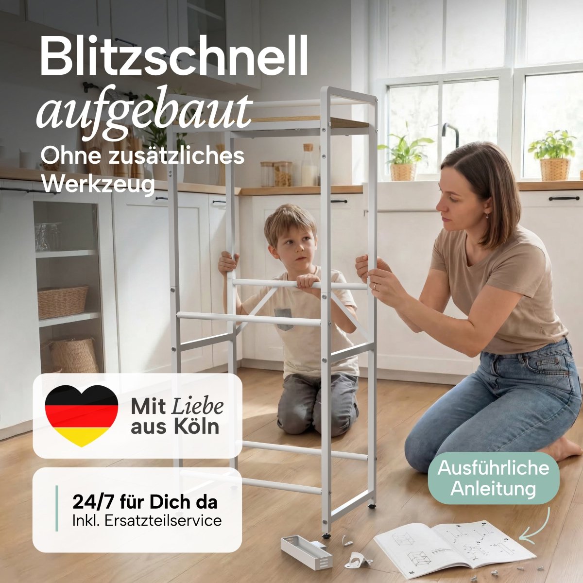 Getränkekistenregal Halldor mit Ablage & Holzoptik -