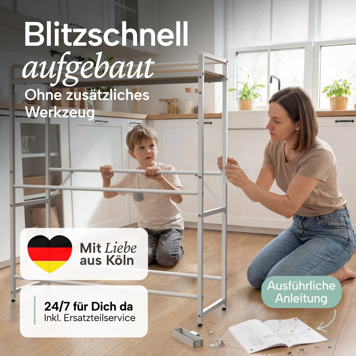 Getränkekistenregal Halldor mit Ablage & Holzoptik -