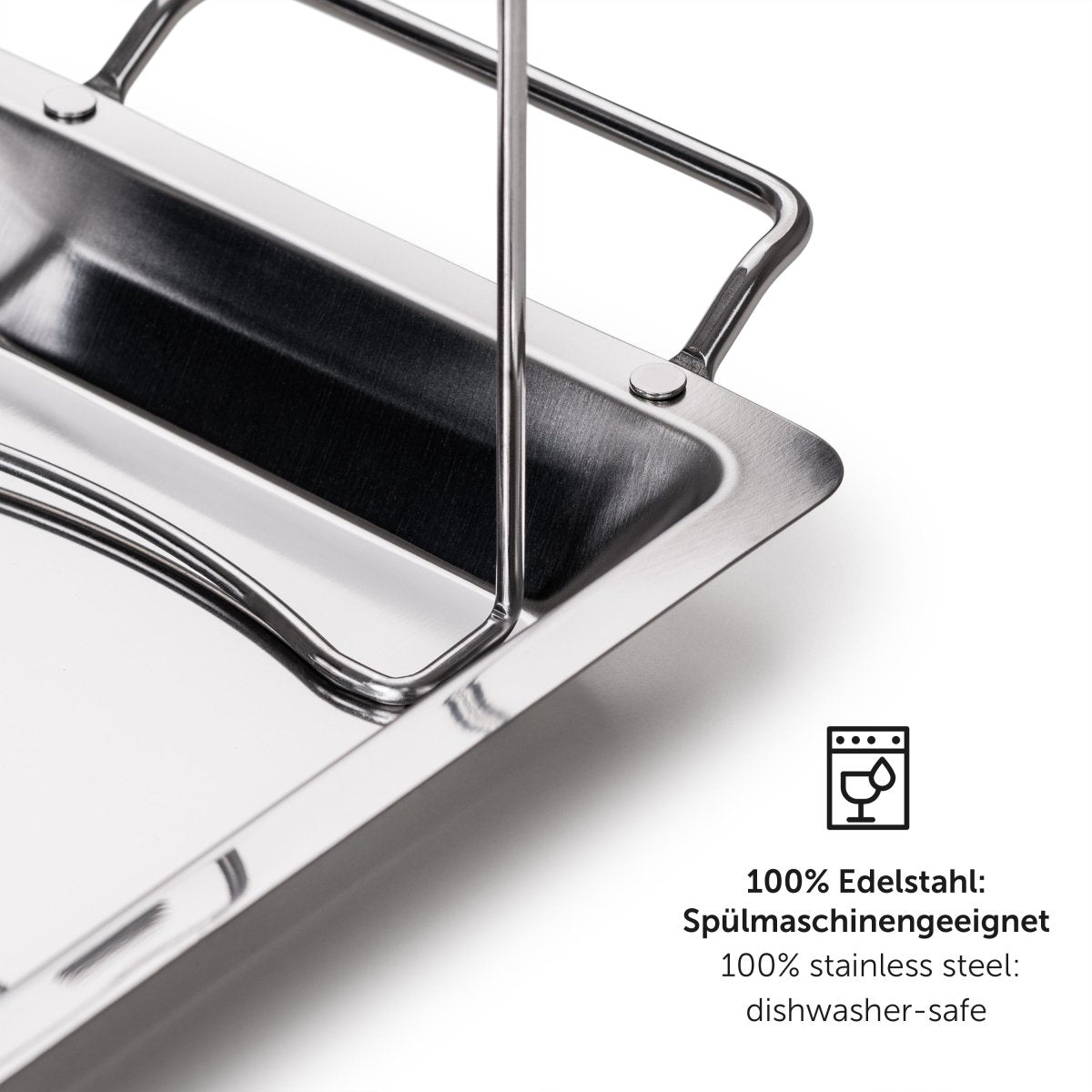 Blumtal Hähnchenschenkelhalter Ingmar aus robustem Edelstahl, spülmaschinenfest für nachhaltiges Premium Home & Living Grillzubehör