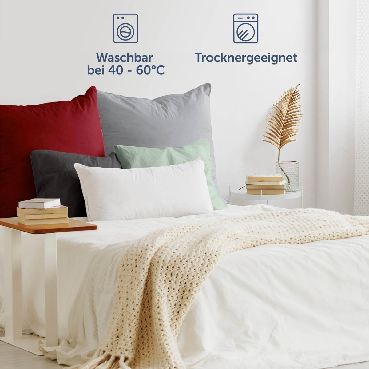 KISSENBEZUG aus Mikrofaser mit Flap -