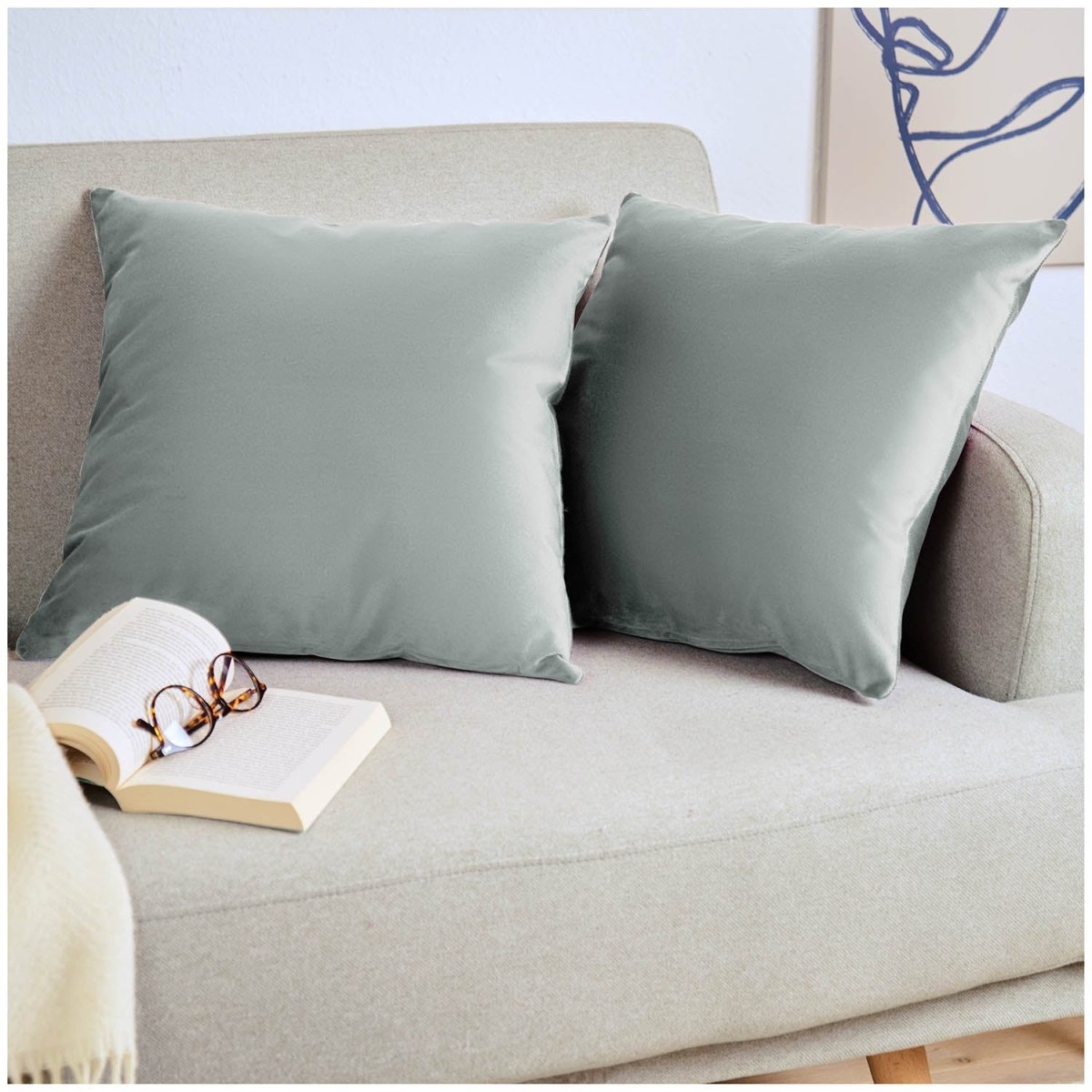 KISSENBEZUG - aus Samt, 2er Set -