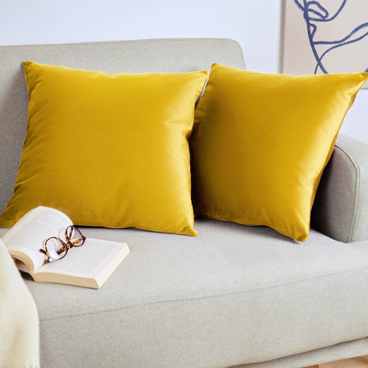KISSENBEZUG - aus Samt, 2er Set -