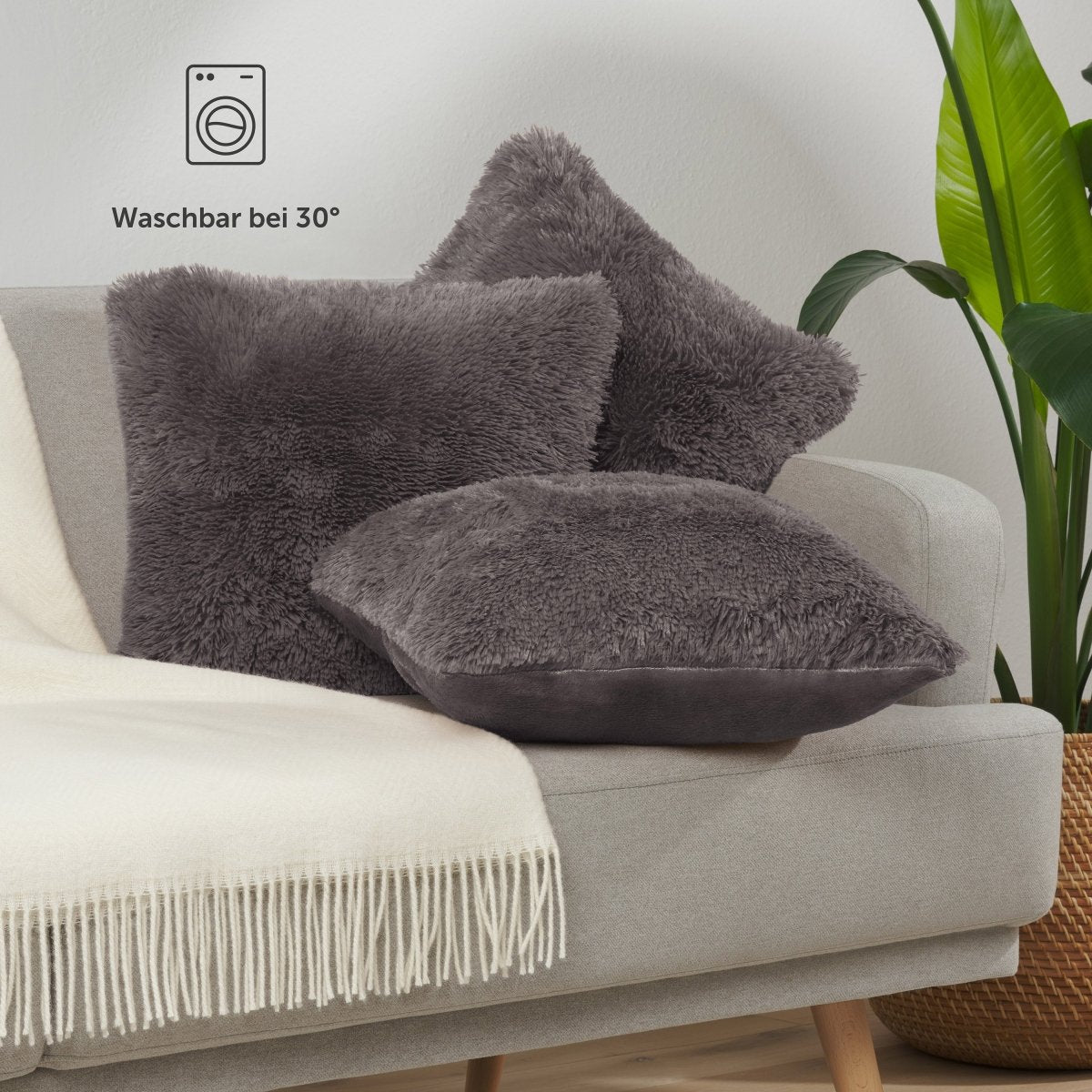 KISSENBEZUG Freja - Kunstfell, im 2er Set -