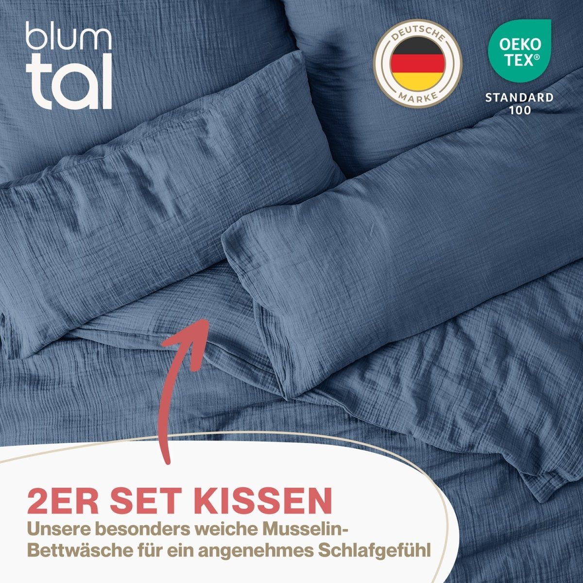 KISSENBEZUG Njord Musselin -