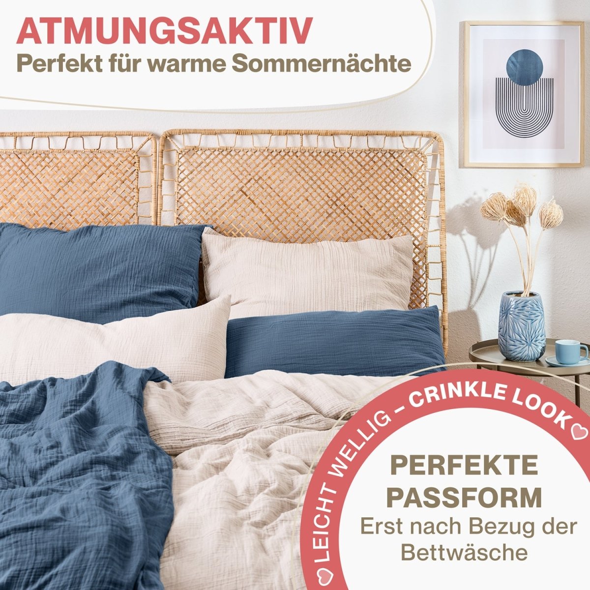 KISSENBEZUG Njord Musselin -