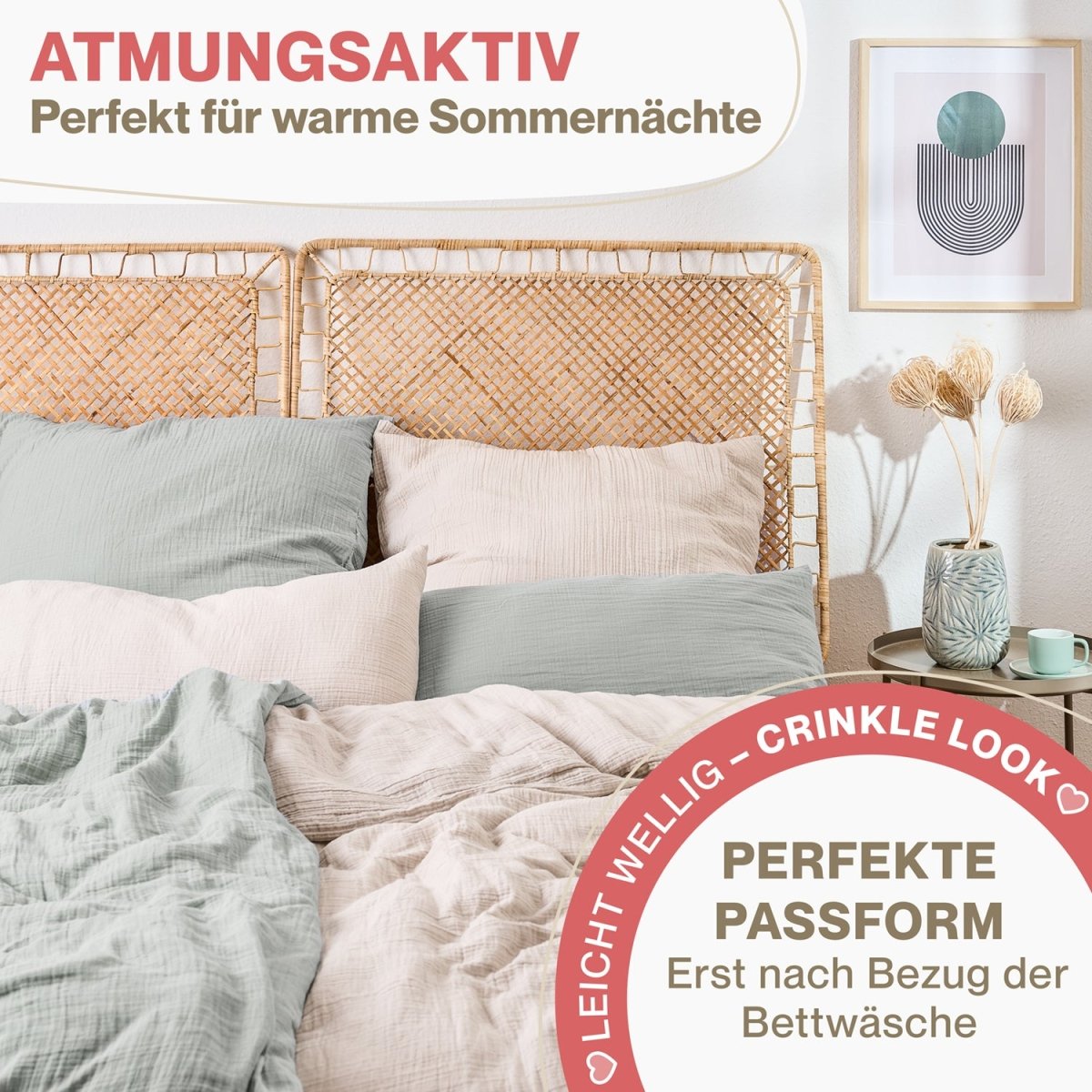 KISSENBEZUG Njord Musselin -