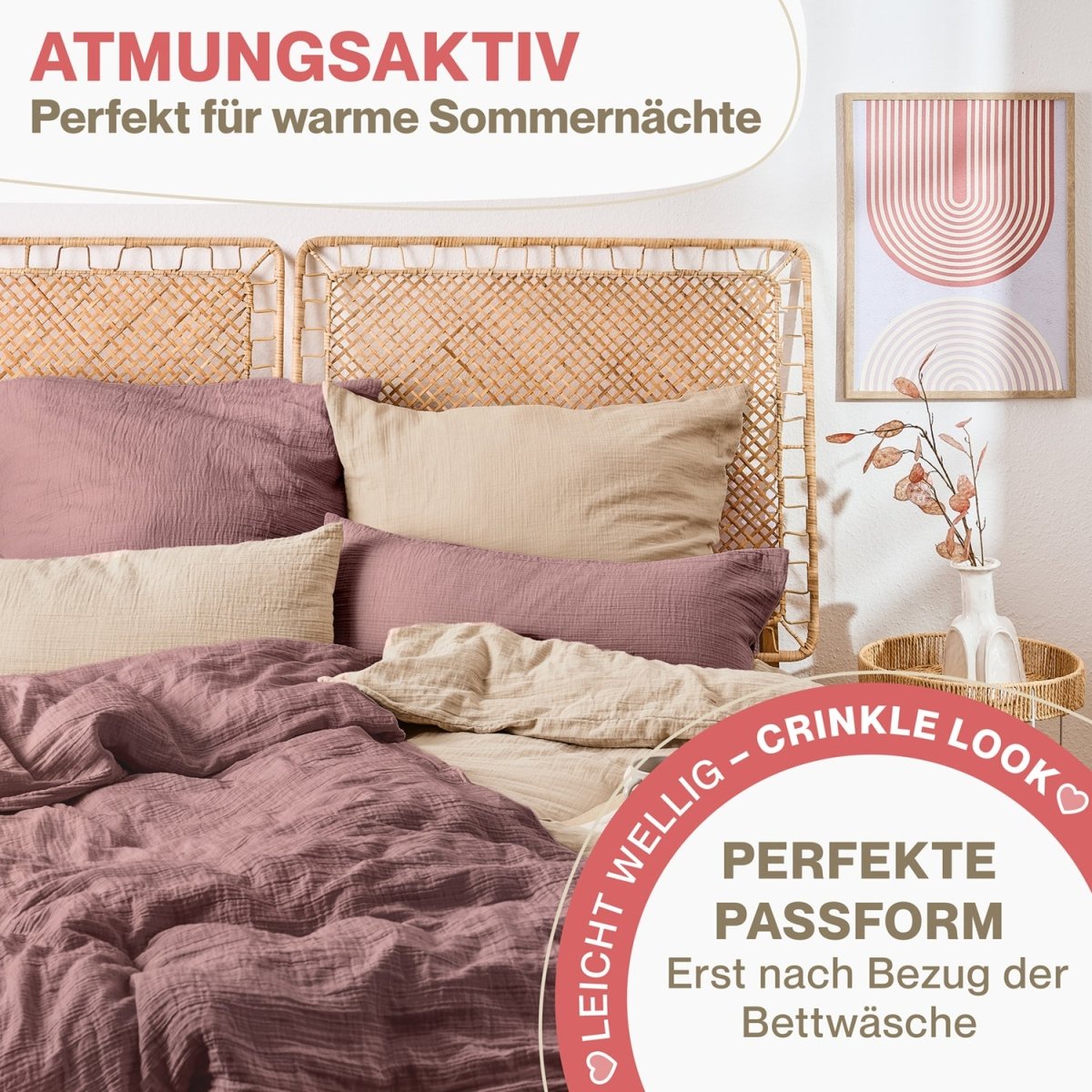 KISSENBEZUG Njord Musselin -