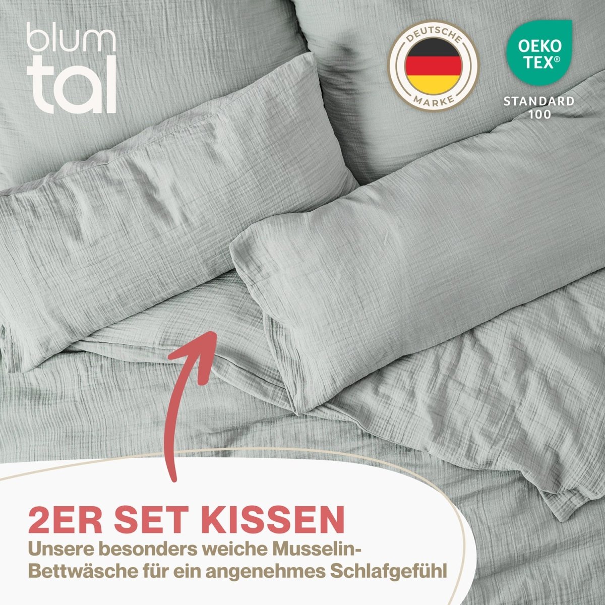 KISSENBEZUG Njord Musselin -
