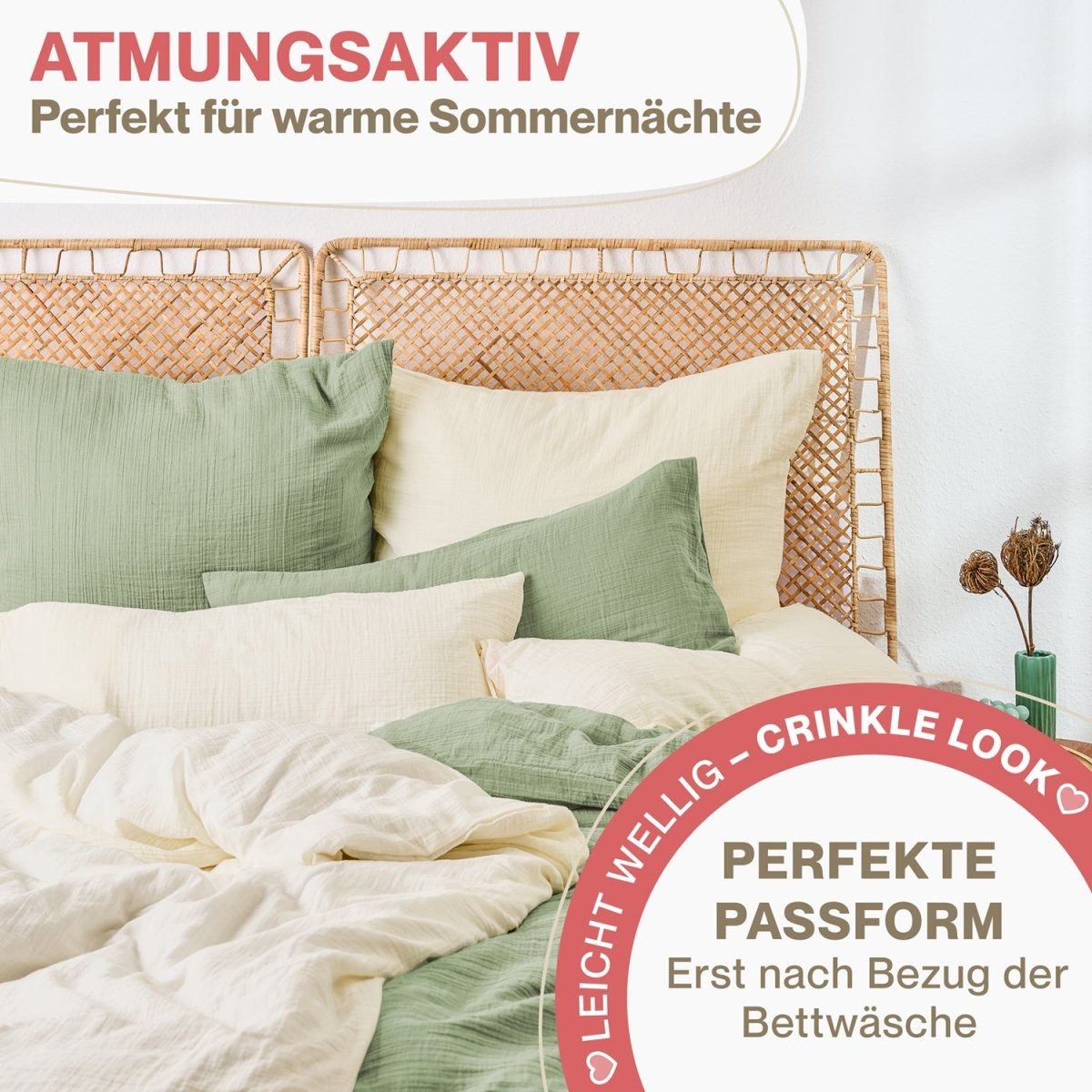 KISSENBEZUG Njord Musselin -