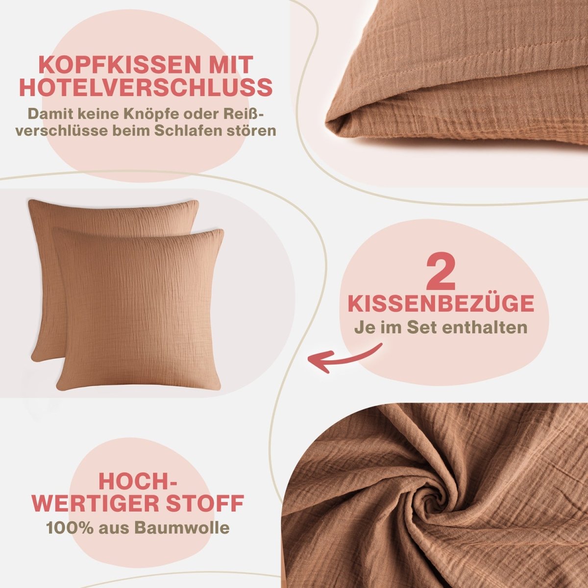 KISSENBEZUG Njord Musselin -