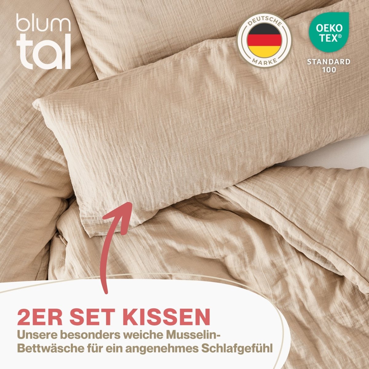 KISSENBEZUG Njord Musselin -