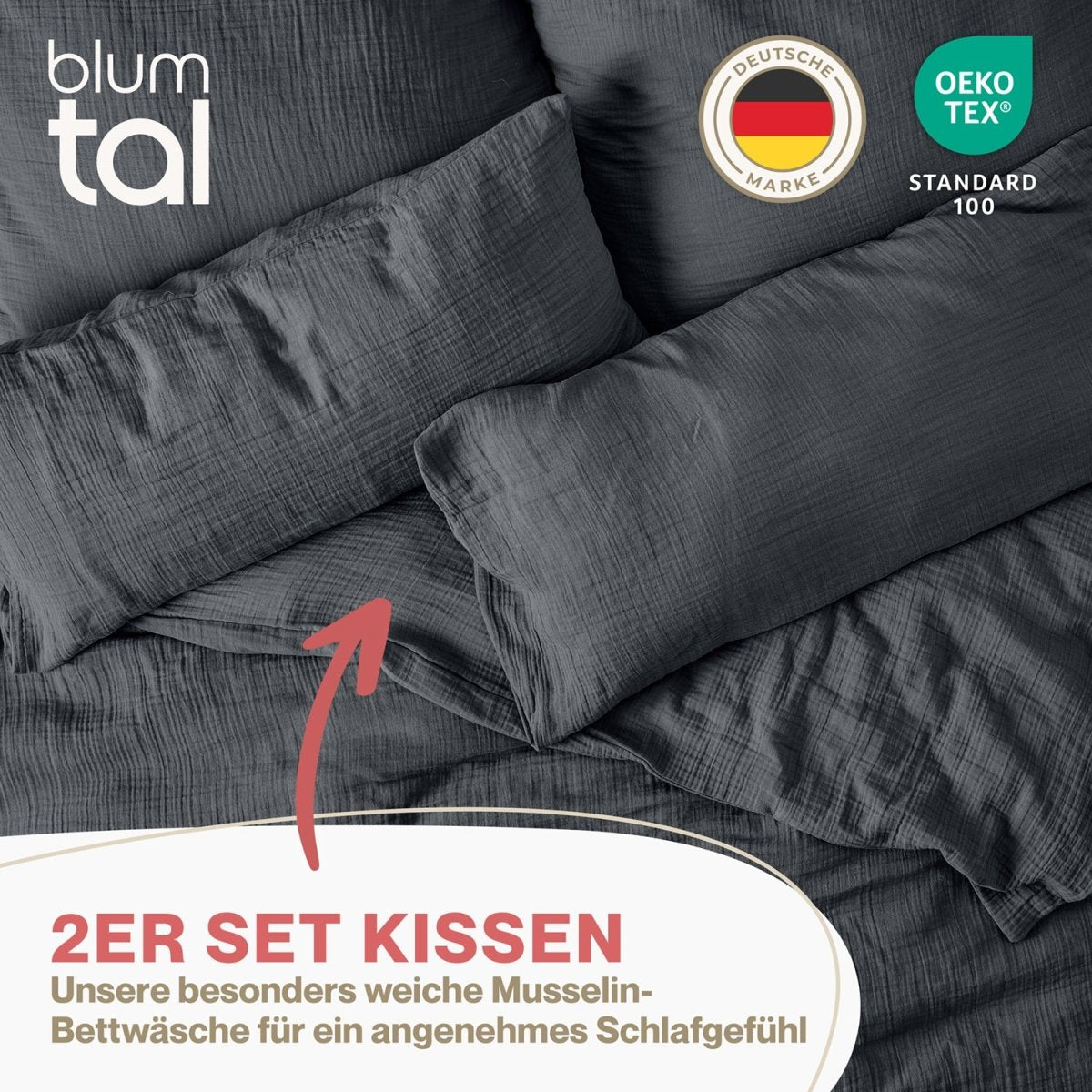 KISSENBEZUG Njord Musselin -