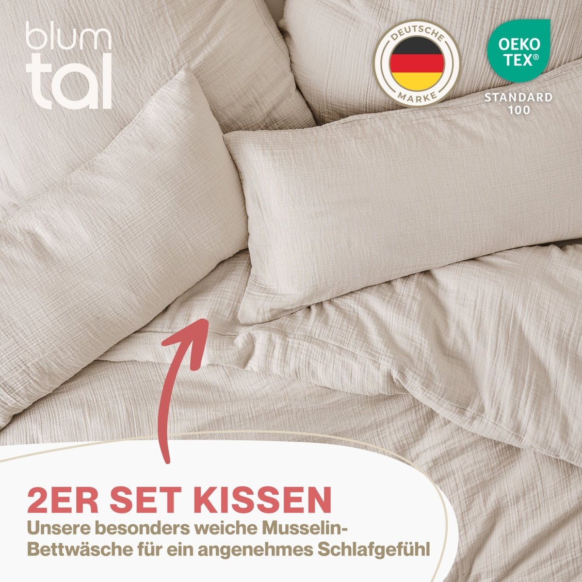 KISSENBEZUG Njord Musselin -