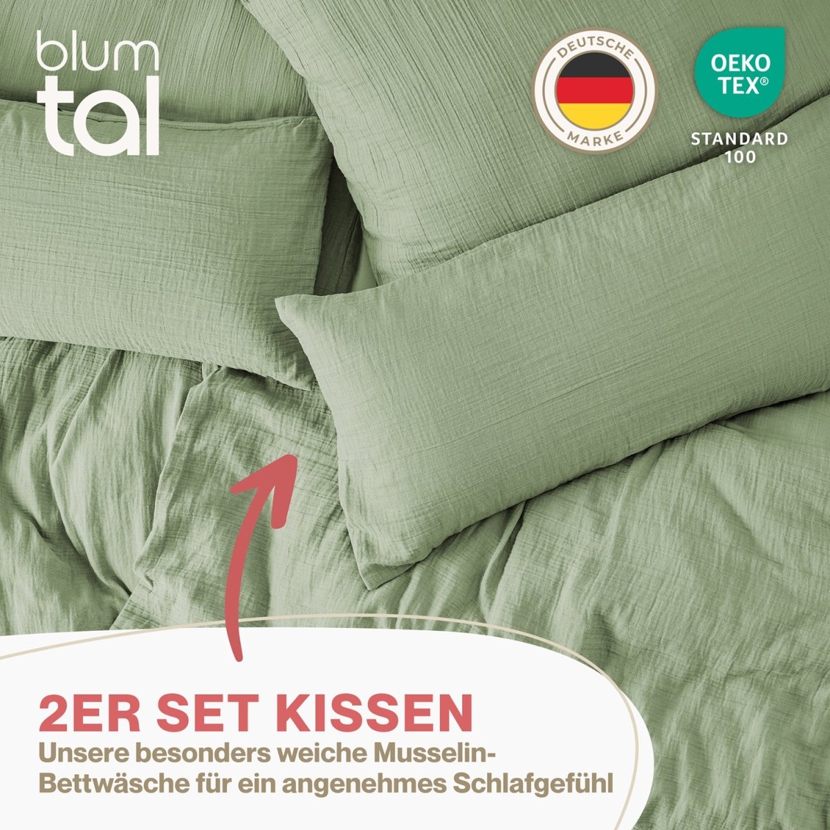 KISSENBEZUG Njord Musselin -