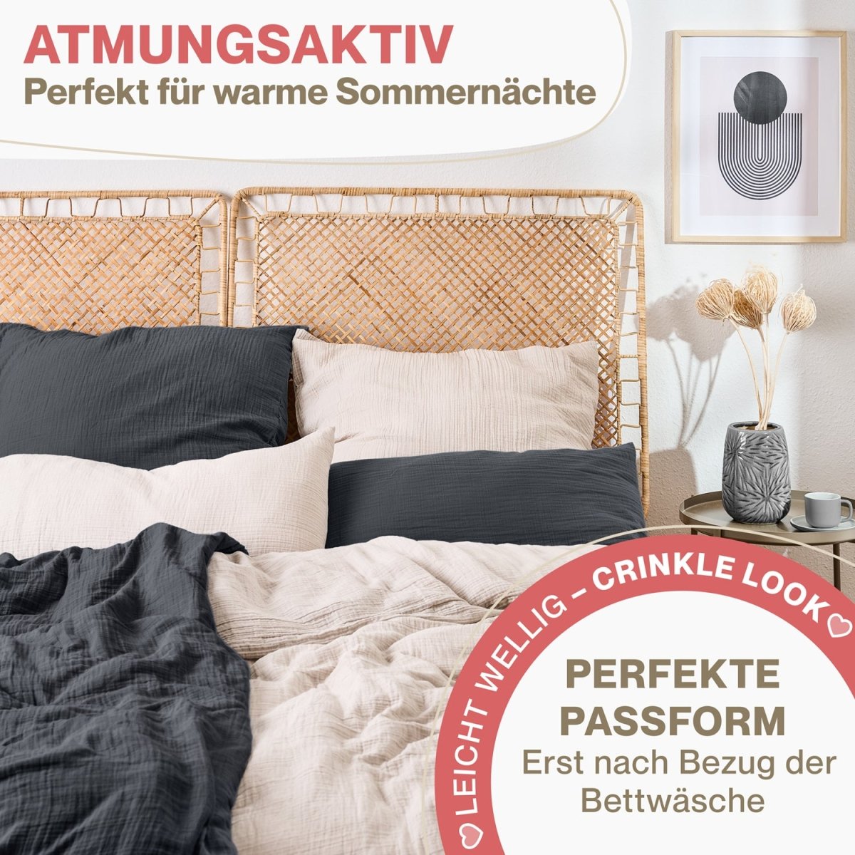 KISSENBEZUG Njord Musselin -