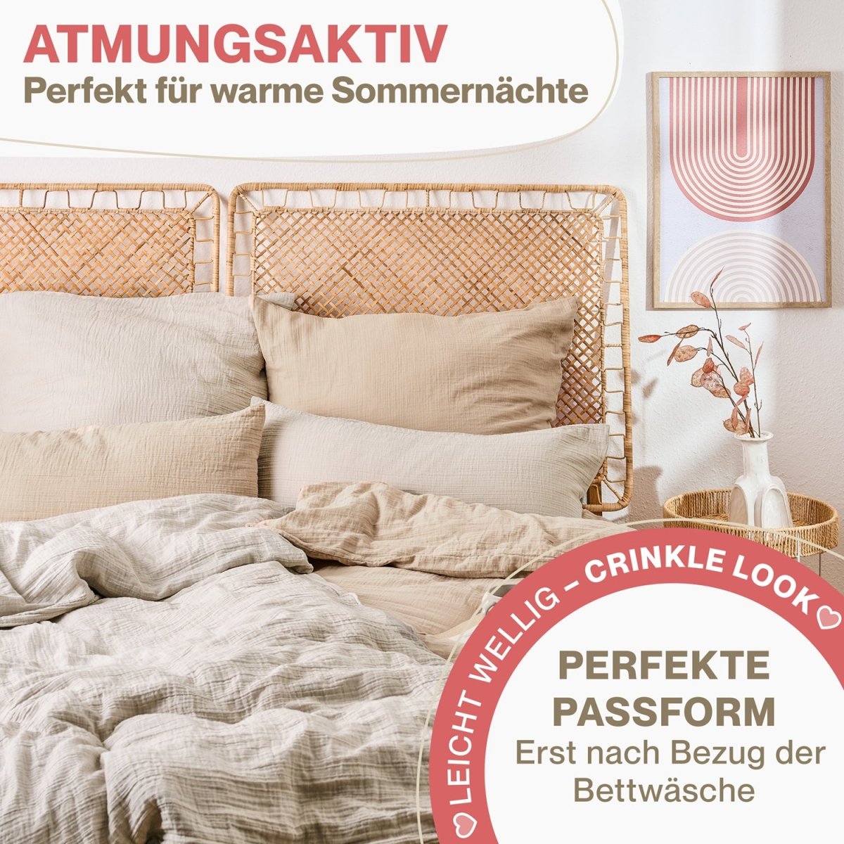 KISSENBEZUG Njord Musselin -