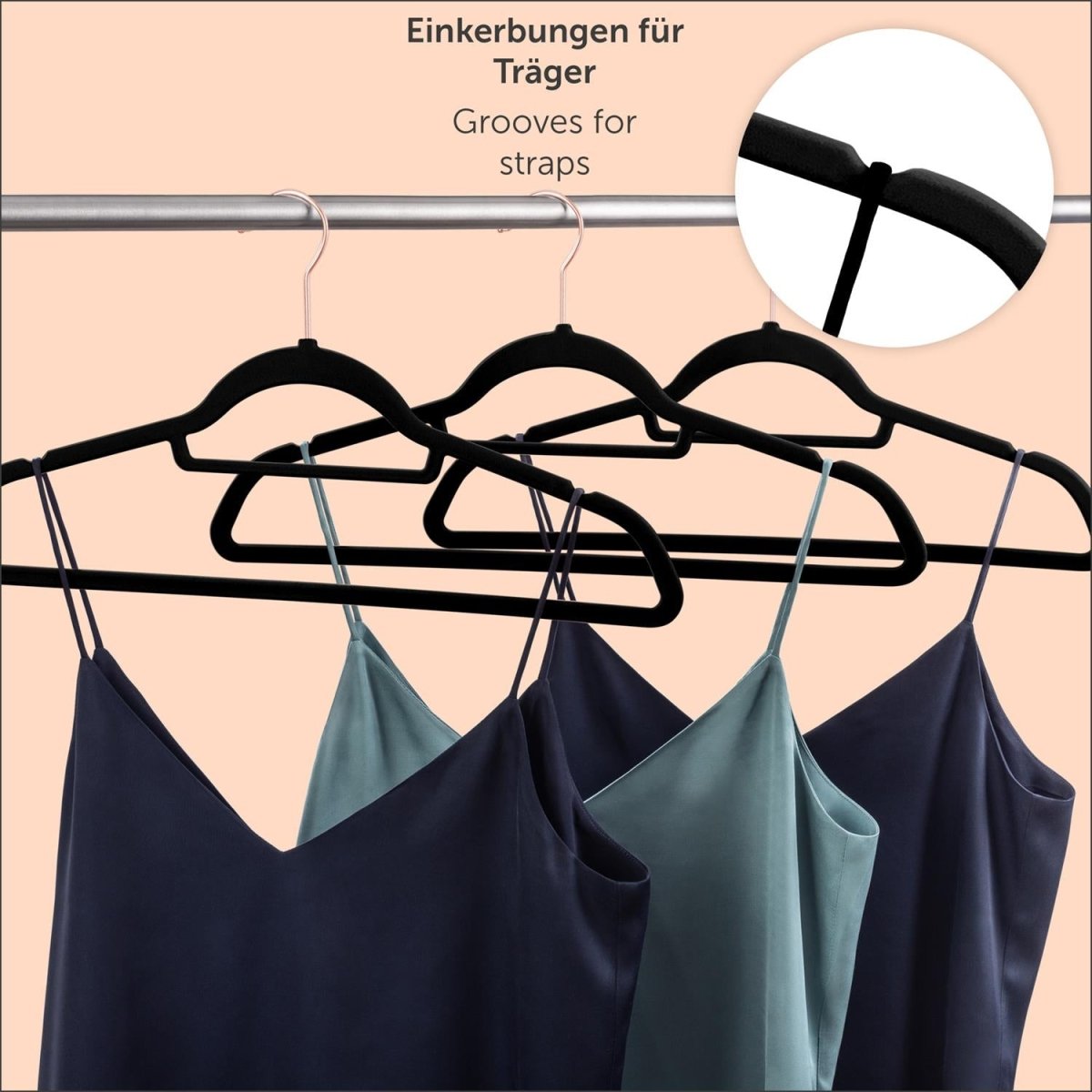 KLEIDERBÜGEL Tyra - mit Samtbezug -