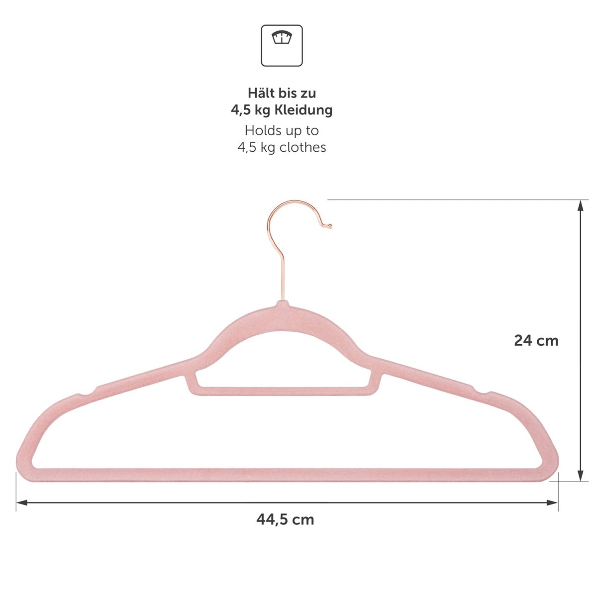 KLEIDERBÜGEL Tyra - mit Samtbezug -