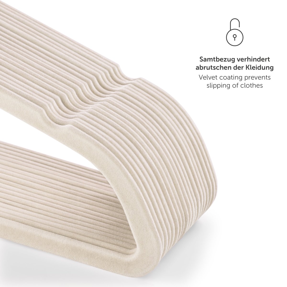 KLEIDERBÜGEL Tyra - mit Samtbezug -