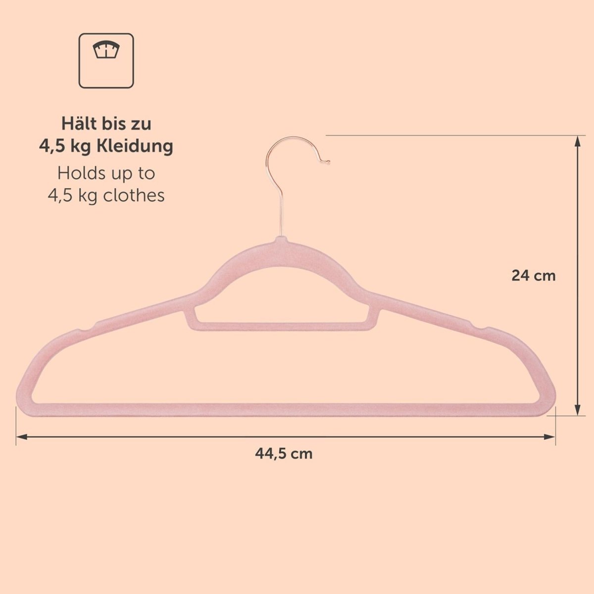 KLEIDERBÜGEL Tyra - mit Samtbezug -