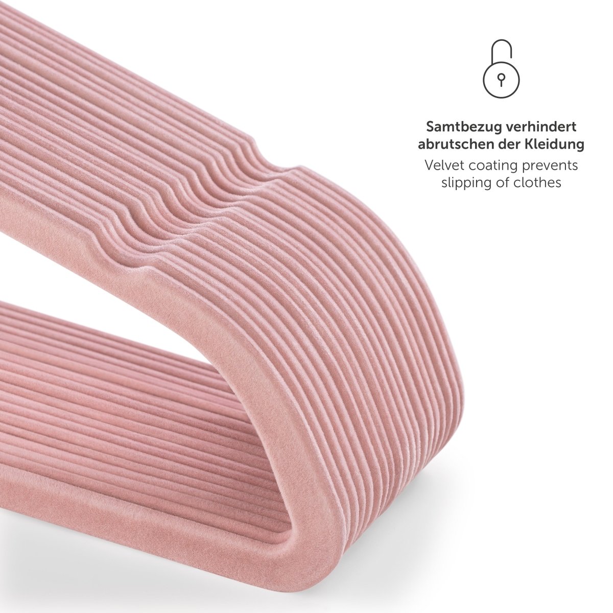 KLEIDERBÜGEL Tyra - mit Samtbezug -