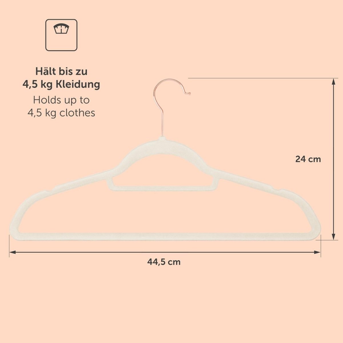 KLEIDERBÜGEL Tyra - mit Samtbezug -