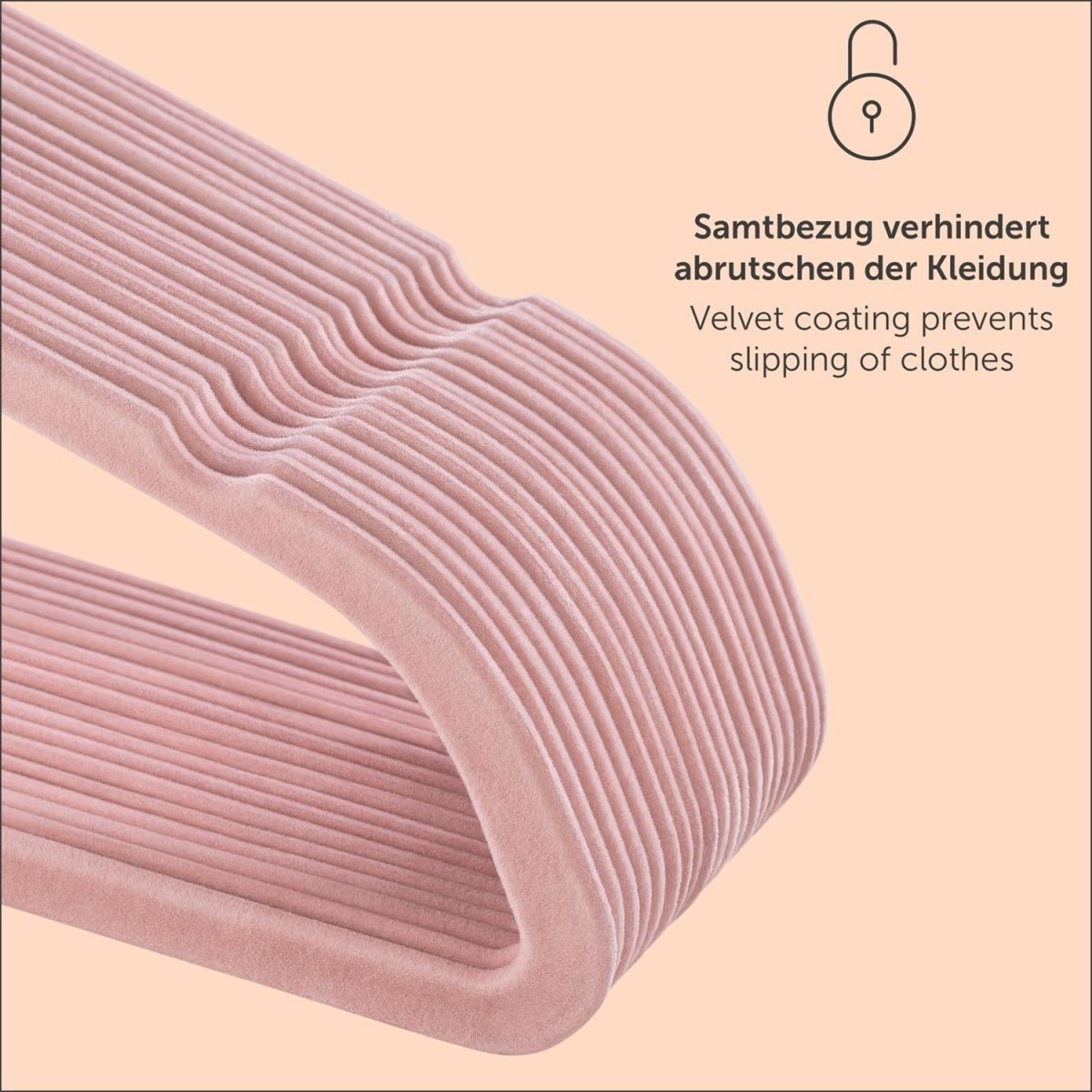 KLEIDERBÜGEL Tyra - mit Samtbezug -