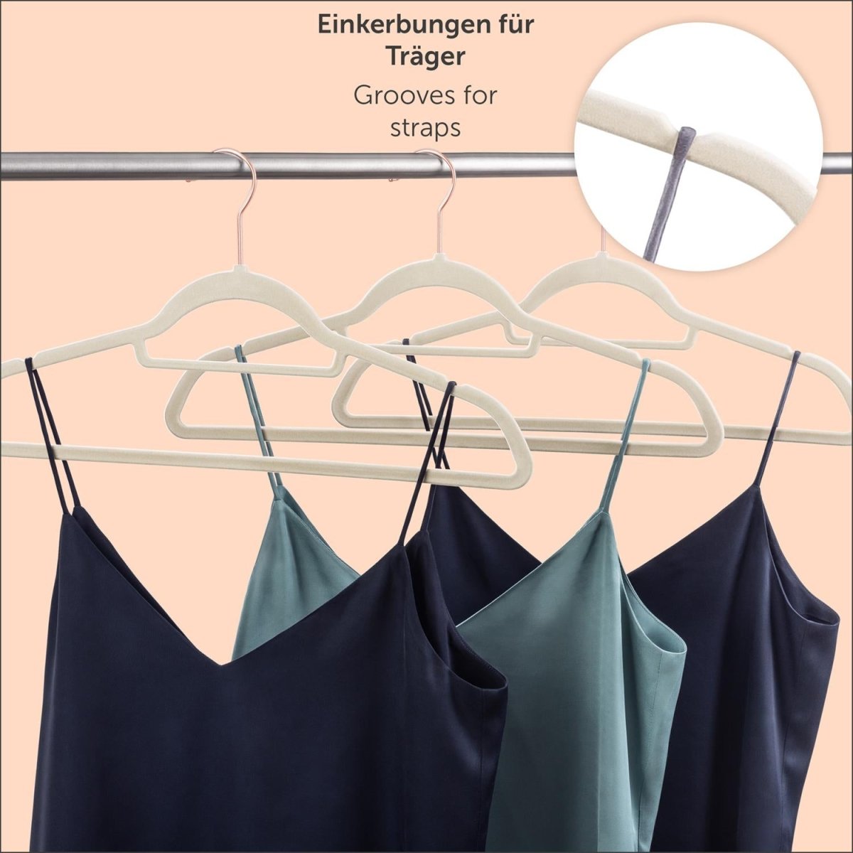 KLEIDERBÜGEL Tyra - mit Samtbezug -