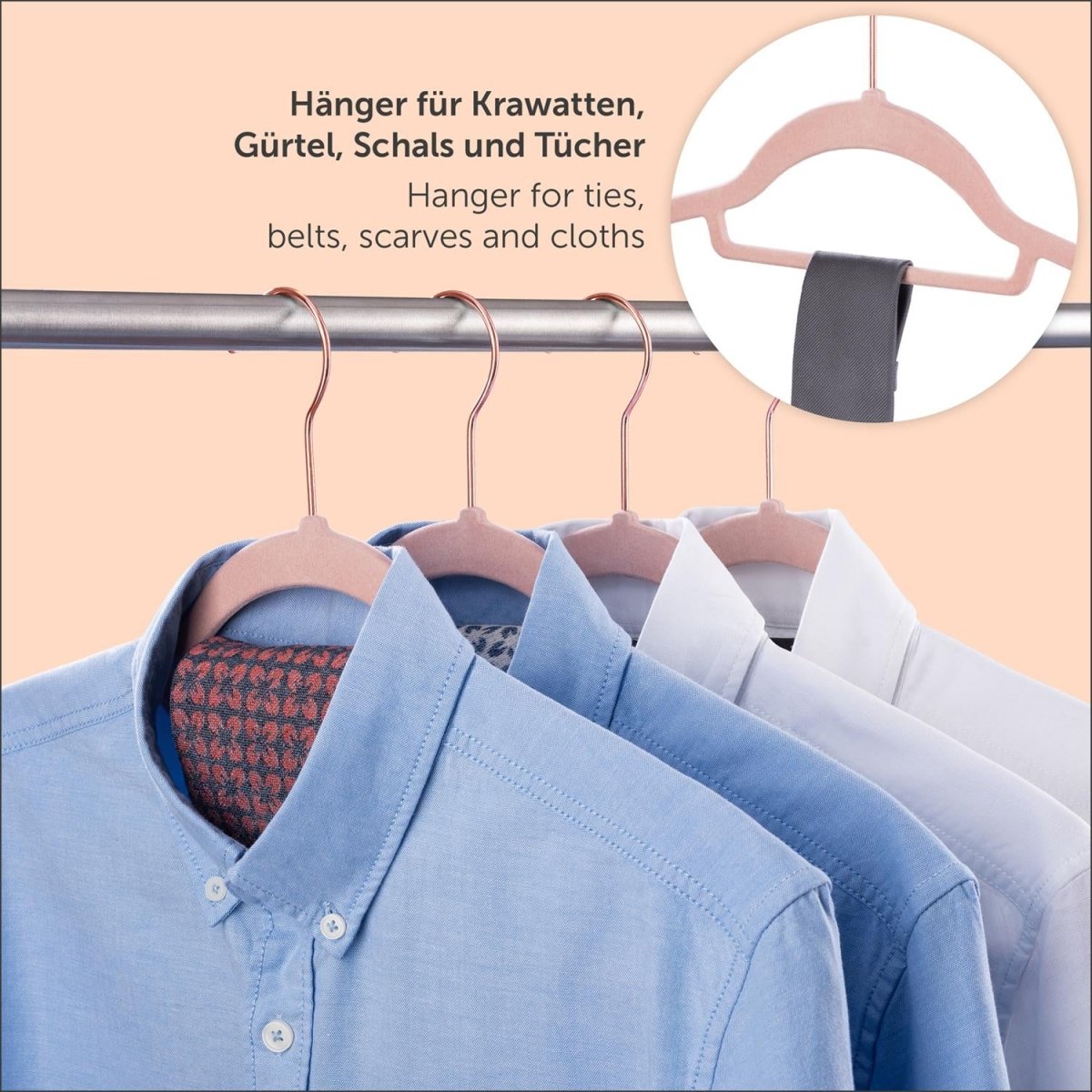 KLEIDERBÜGEL Tyra - mit Samtbezug -