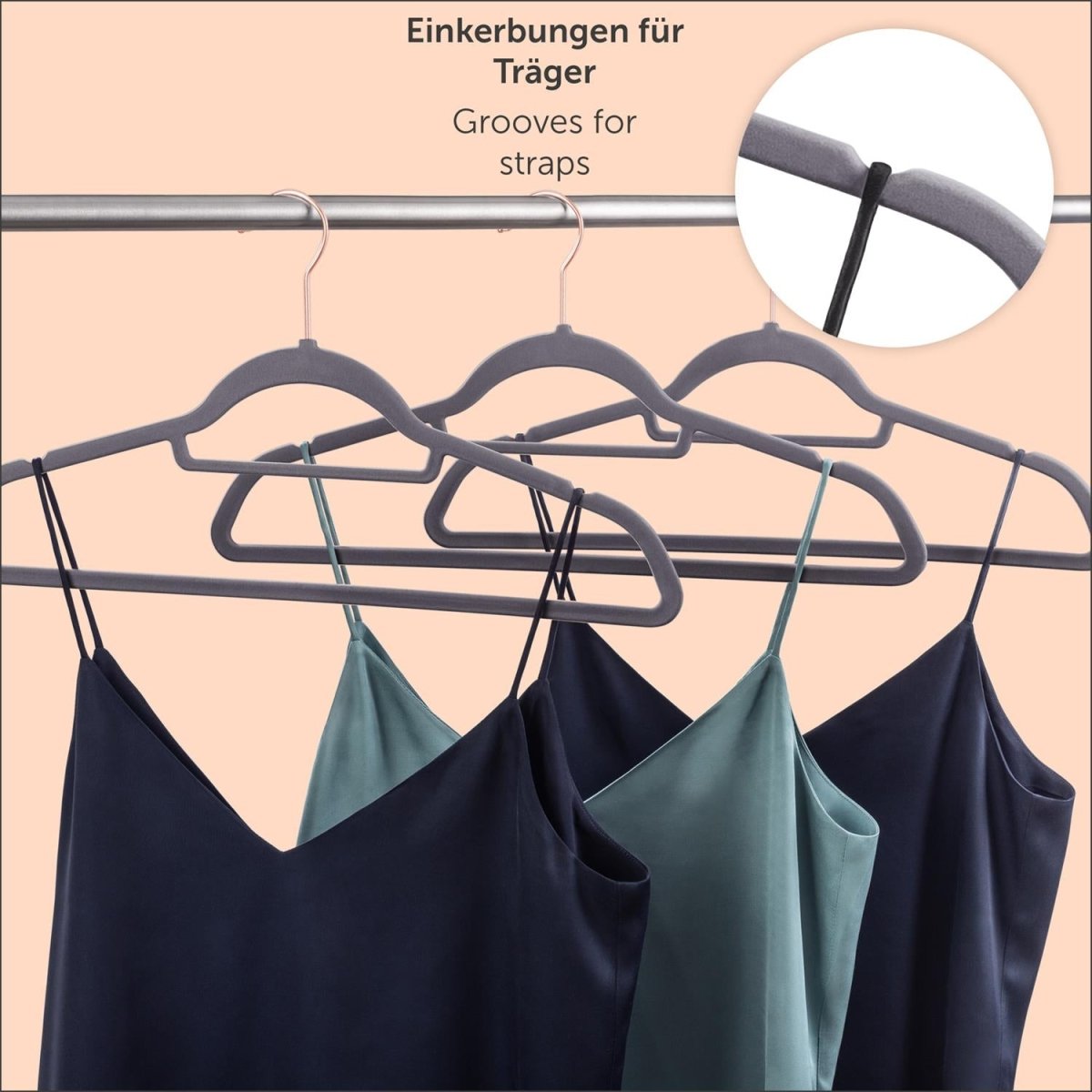 KLEIDERBÜGEL Tyra - mit Samtbezug -